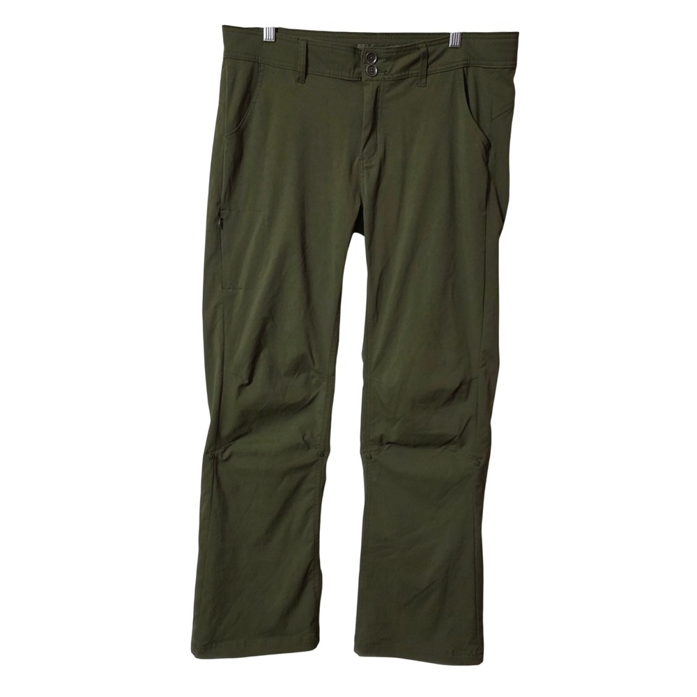 Prana Women 14 Halle Pants Green Convertible Hiking Outdoor Cargo Trousers